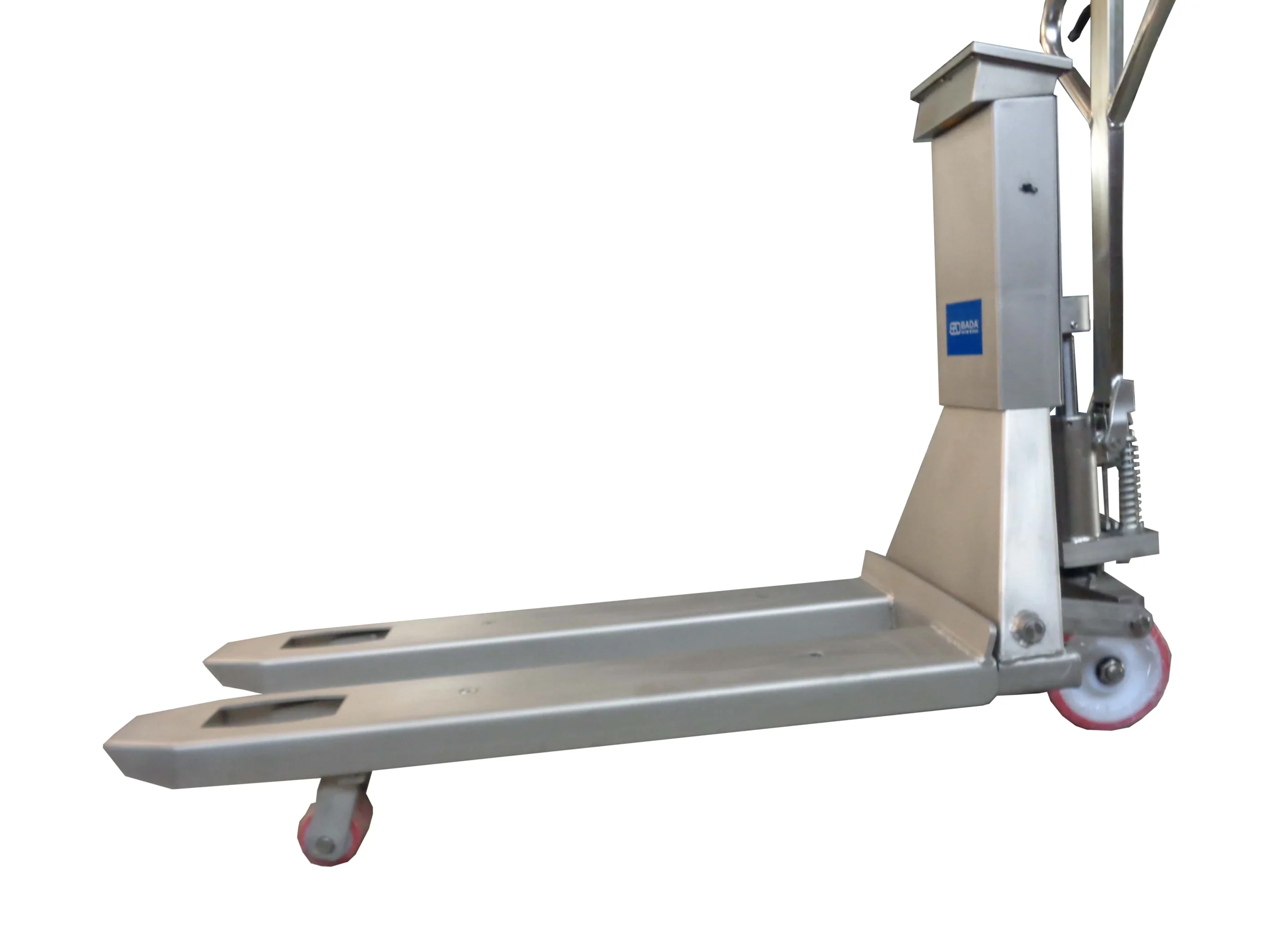 transpallet con bilancia acciaio inox