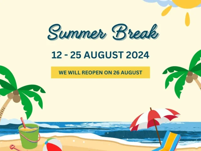 Aviso de encerramento de verão!